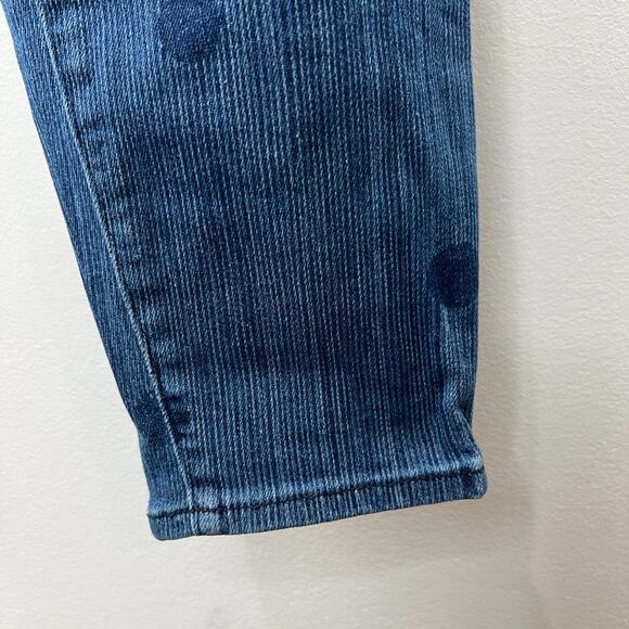 J BRAND Blue Cotton Blend Polka-Dot Mid-Rise Aerial Skinny Cropped Jeans Size 28 - Picture 4 of 11